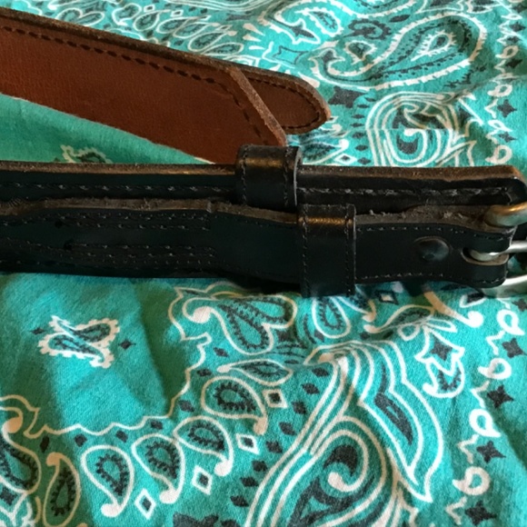 Western genuine top grade cowhide leather JAY-PEE size34 black belt - Picture 6 of 6